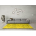 thumbnail image 3 of Ahgly Company Indoor Square Oriental Yellow Industrial Area Rugs, 5' Square, 3 of 4