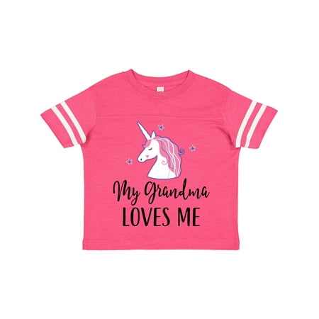 

Inktastic Grandma Loves Me Unicorn Girls Gift Toddler Toddler Girl T-Shirt