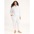 joyspun-women-s-embossed-plush-hoodie-and-joggers-pajama-set-2-piece