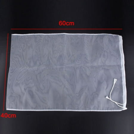 

Fancy 1Pc Brew Bag Reusable Fine Mesh Strainer Bag for Home Brewing Hops Grains Wine Beer Making Drawstring Straining Brew in a Bag White