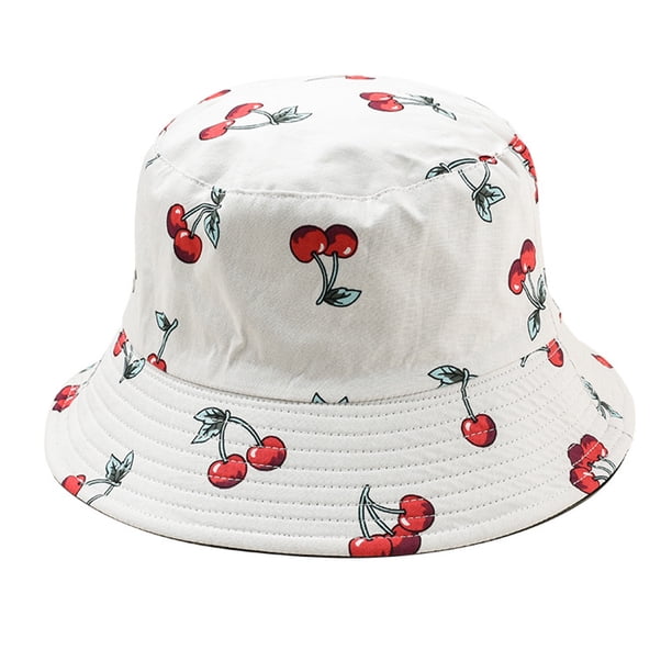 Sombrero de pescador con estampado de frutas tropicales, sombrero para el sol deportivo para exteriores de verano para mujer, sombrero de lavabo informal