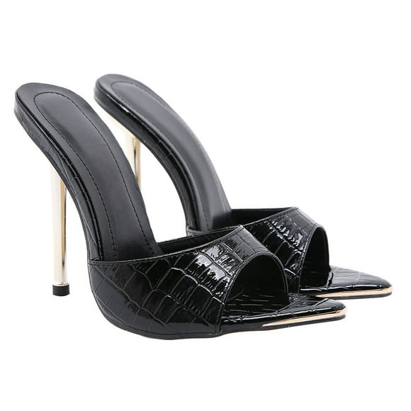 1 par de zapatos puntiagudos, sandalias de moda, tacones altos de verano, calzado de banquete para mujer