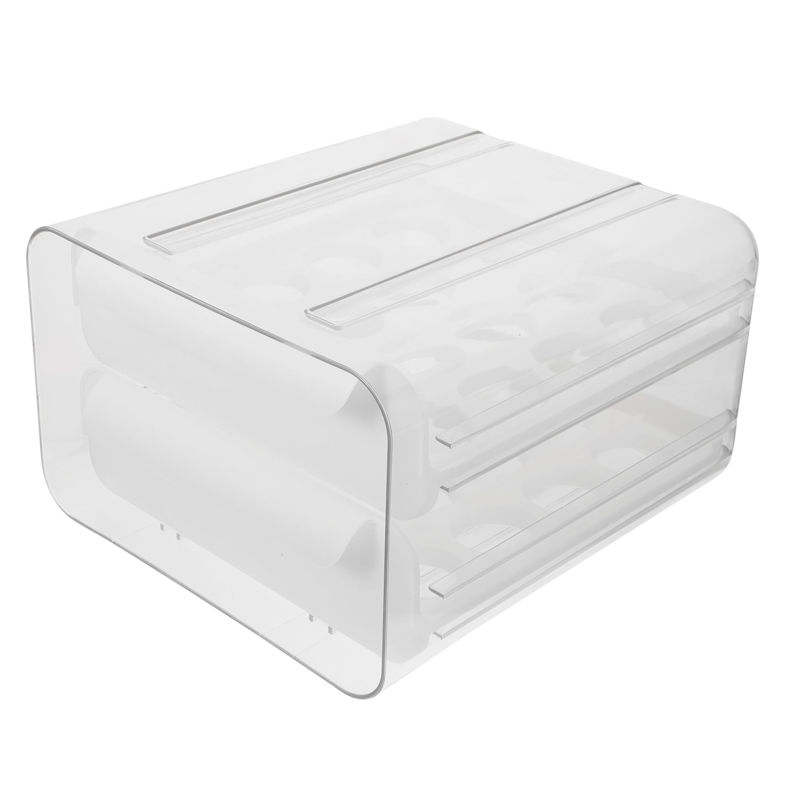 YOSADIER Slide Type Egg Storage Box Plastic White Stabilize Eggs Kitchen Use 1Pcs