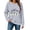 Gray, variant on Womens Halloween Sweatshirt, Spooky Season Ghost Bat Long Sleeve Crewneck Sweatshirt Army Green S-2XL