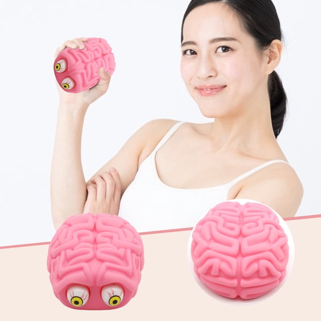 Apmemiss Christmas Clearance Novelty Squeezing Eyes Brain Shape Tricky Funny Vent Decompression Toy