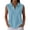 Sky Blue #003, variant on Womens Tank Top Waffle Knit Sleeveless Lapel Shirts 2026 Summer Loose V Neck Dressy Casual Tops Clothes, L