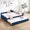 Navy, variant on 80.8”Modern Diamond Grid Design Upholstered Wooden Daybed frame with Trundle for Guest Room and Living Room,Navy