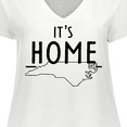 thumbnail image 4 of Inktastic It's Home- State of North Carolina Outline Women's Plus Size V-Neck T-Shirt, 4 of 5