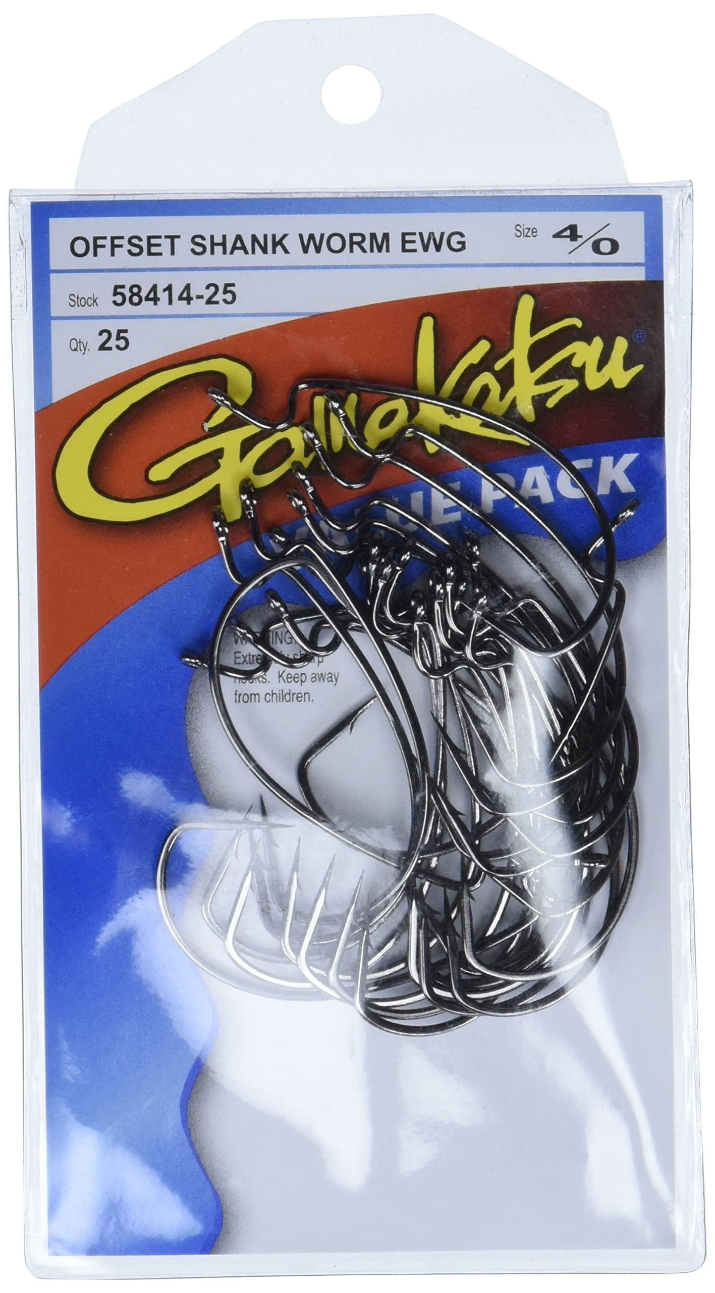 Gamakatsu Offset EWG4/0 NSB 25pk