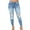 Light Blue, variant on Women's Solid Skinny Ripped Fashion Dressy Casual Loose Fit Jeans High Fashion Women Jean's Posh Pantry