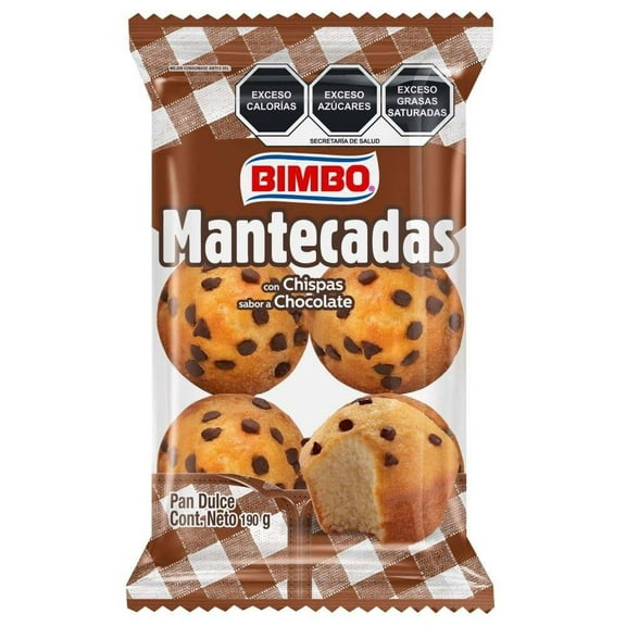 Pan dulce Bimbo Mantecadas chispas chocolate 190 g