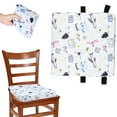 thumbnail image 4 of Asiento Booster Dznils para Mesa de Comedor con Hebillas de Seguridad Fondo Antideslizante Blanco Rosa, 4 of 10