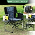 thumbnail image 5 of Studyset Oversized Camping Directors Chair,Portable Folding Lawn Chairs for Adults Heavy Duty with Side Table,Pocket,Outdoor Foldable Camp Chair for Beach,Fishing,Picnic,Lawn,Concert,2 Pack, 5 of 7
