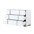 thumbnail image 6 of Miekor Furniture 3-Pieces Sets, Elegant 6 Drawers Dresser and Two Nightstands, Storage Cabinet and Bedside Table with Metal Legs, for Bedroom and Living Room,White MK2882, 6 of 12