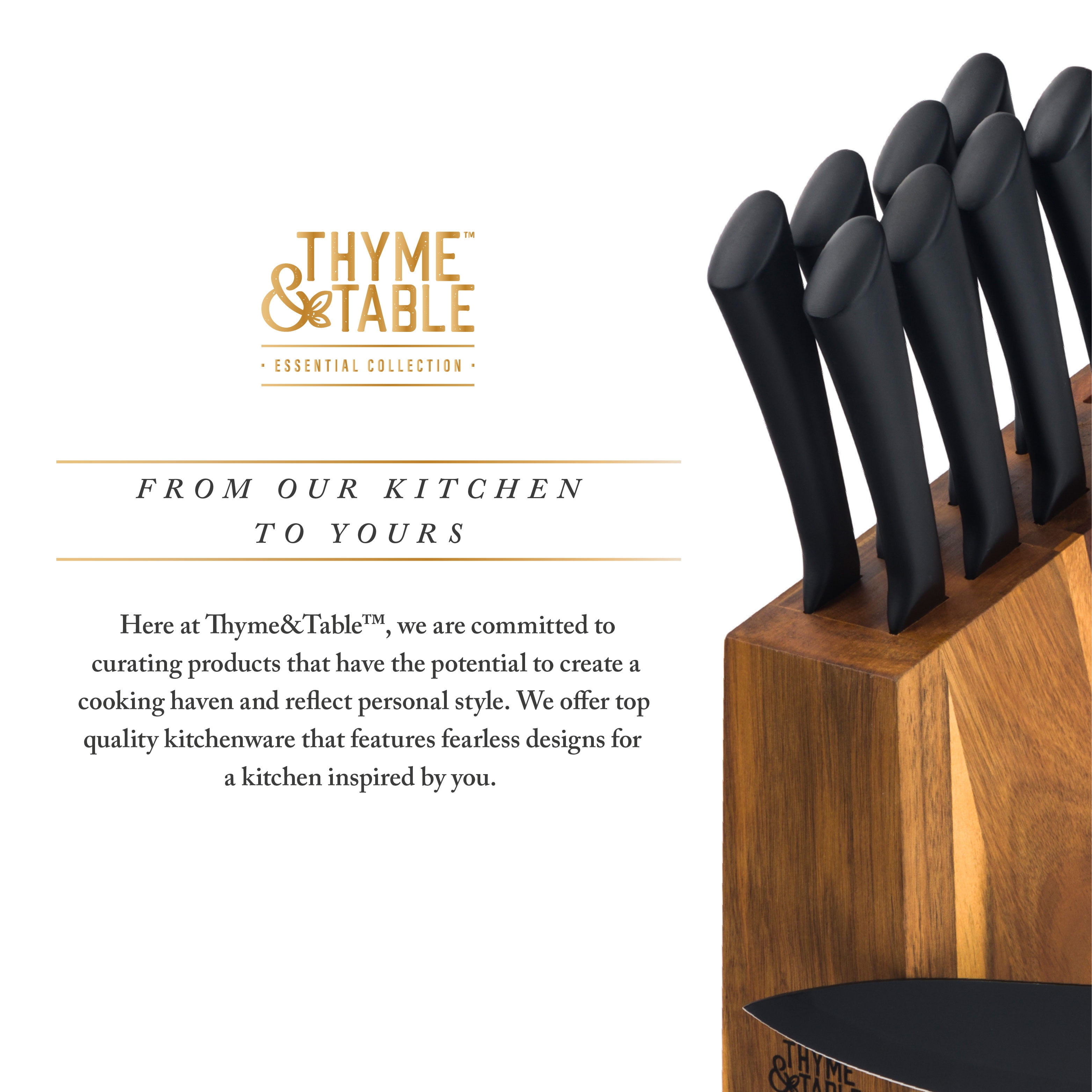 Thyme & Table 15-Piece Knife Block Set kitchen knifes knife block
