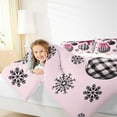 thumbnail image 4 of Manfei Merry Christmas Bedding Comforter Set for Kids, Plaid Ball Twin Comforter Sets, Cartoon Princess Style Reversible Bedding Set, Luxury Bedroom Decor, 2 Pieces, 4 of 8
