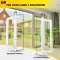 thumbnail image 2 of PGT 10" White Sliding Door Handle Set Kit with Thumb Latch Lever, and Screws | Interior or Exterior Replacement Patio Door Handle with 3-7/8" Hole Spacing | Fix Repair PGT Door Hardware, 2 of 11