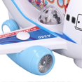 thumbnail image 4 of Kids Electric Airplane Toy Lights Music Openable Door High Simulated Aircraft Model with Water Mist Spray Blue, 4 of 4