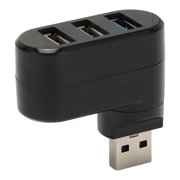 3 Port Aluminum Mini USB 3.0 Hub, 180 Degree Rotatable USB Hub Dock, 480mbps USB Port Splitter, For Desktop PC