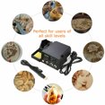 thumbnail image 2 of CJC 60W Professional Wood Burning Kit Burners Tool Single Pen Pyrography Crafts Kit, with 20 Wire Nibs Tips, 2 of 7