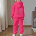 thumbnail image 4 of Outfits Sets for Little Girls Casual Print Hoodie And Pants Outfit Fashion Two Piece Toddler Loungewear Soft Playwear Comfy Kids Casual Clothes Set 4-5 Years, 4 of 7