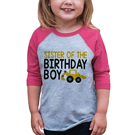 

7 ate 9 Apparel Girl s Sister Construction Pink Raglan Tee