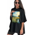 thumbnail image 3 of Plus Size Shirt for Women Black Tops for Women Short Sleeves Shirt for Women Summer T Shirt Crewneck Shirt for Women XL, 3 of 5