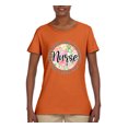 thumbnail image 3 of Floral Nurse Appreciation Pop Culture Womens Graphic T-Shirt, Orange, 3X-Large, 3 of 5