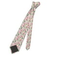 thumbnail image 5 of Naloa Tropical Pitaya Print Solid Color Tie Formal Necktie for Men，Suitable for business, daily life, work, 5 of 5