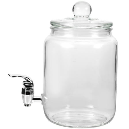 LEORX Transparent Glass Drink Dispenser Sealed Wine Storage Jar for Home Use
