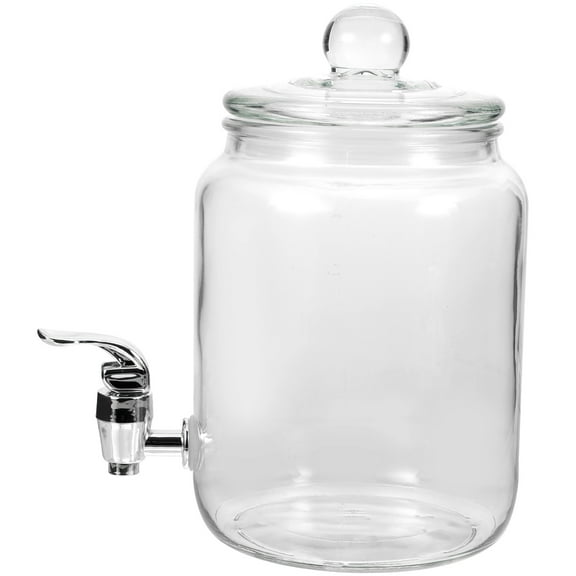LEORX Transparent Glass Drink Dispenser Sealed Wine Storage Jar for Home Use
