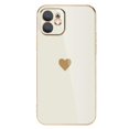 thumbnail image 1 of Funda de teléfono con estampado de corazones para iPhone 11, color blanco, TPU brillante, 1 of 4