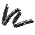 thumbnail image 3 of 1 Yard Cinta de Jarquard con Franjas Coloridas Ribete de Costura Apliques Estilo Negro Sunnimix Ribete de jacquard, 3 of 7