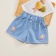 thumbnail image 3 of Odeerbi 4-13 Años Niñas Verano Denim Pantalones Cortos Bow Jean Pantalones Cortos Ropa Exterior Casual Vaquero Pantalones Cortos, 3 of 3