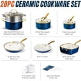 thumbnail image 3 of Gotham Steel 20 Pc Ceramic Pots and Pans Set Non Stick, Kitchen Cookware Sets with Knife Set, Pot and Pan Set, Ceramic Cookware Set, Non Stick Pots and Pan Set, Oven and Dishwasher Safe, 3 of 10
