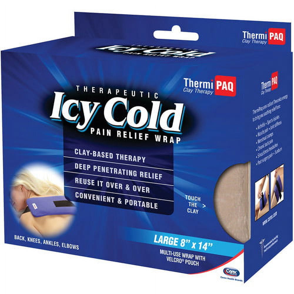 ThermiPaq 8" x 14" Reusable Icy Cold Pack Pain Relief Wrap Therapy, Support Injury Recovery, Large