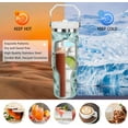 thumbnail image 3 of Steel Tumbler with Straw Vertical Handle Ice Flow Flip Tumbler 30 oz, Frog Tumbler Insulated Water Bottle Easy for Carry, Good for Home/Office, Better for Travel/Car/Camp, 3 of 6