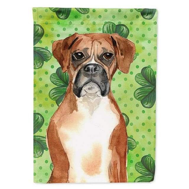 Carolines Treasures CK1810CHF Shamrocks Boxer Drapeau Toile Maison Taille