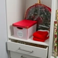 thumbnail image 7 of Simplify Plastic 7.48 Gallon Christmas Storage Stripe Design 60 Ornament Storage Bins, Red, 7 of 7