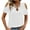 White, variant on Otntypg Cold Shoulder Tops for Women Dressy Casual Criss Cross O-Ring Tie Hollow out V Neck Short Sleeve Solid Color Basic Tunic Blouse White XXL