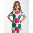 thumbnail image 2 of Kids Cool Short Sleeve Dress Comfort-Fit Crewneck Play Dress for Girls Junior Girls Age 7-13 Basic Design, 2 of 6