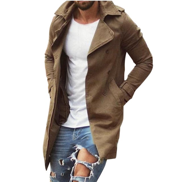 Manteau Chandail Ajusté Tricoté pour Hommes Automne Hiver Robe Chaude Style Décontracté Confortable à Manches Longues