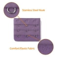 thumbnail image 4 of INSPIRE CHIC Women's 3 Hook 3 Row Bra Extenders Stretchy Bra Strap Buckle Hooks Bra Band Purple 5, 4 of 5