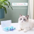 thumbnail image 4 of Graflsoa Adjustable Blue Cat Paw Protectors with Anti-Slip Inner Dots & Drainage Design - 4-Pack for Bathing, Grooming, and Nail Trimming (Magic Tape Closure, Soft TPE Material), 4 of 6