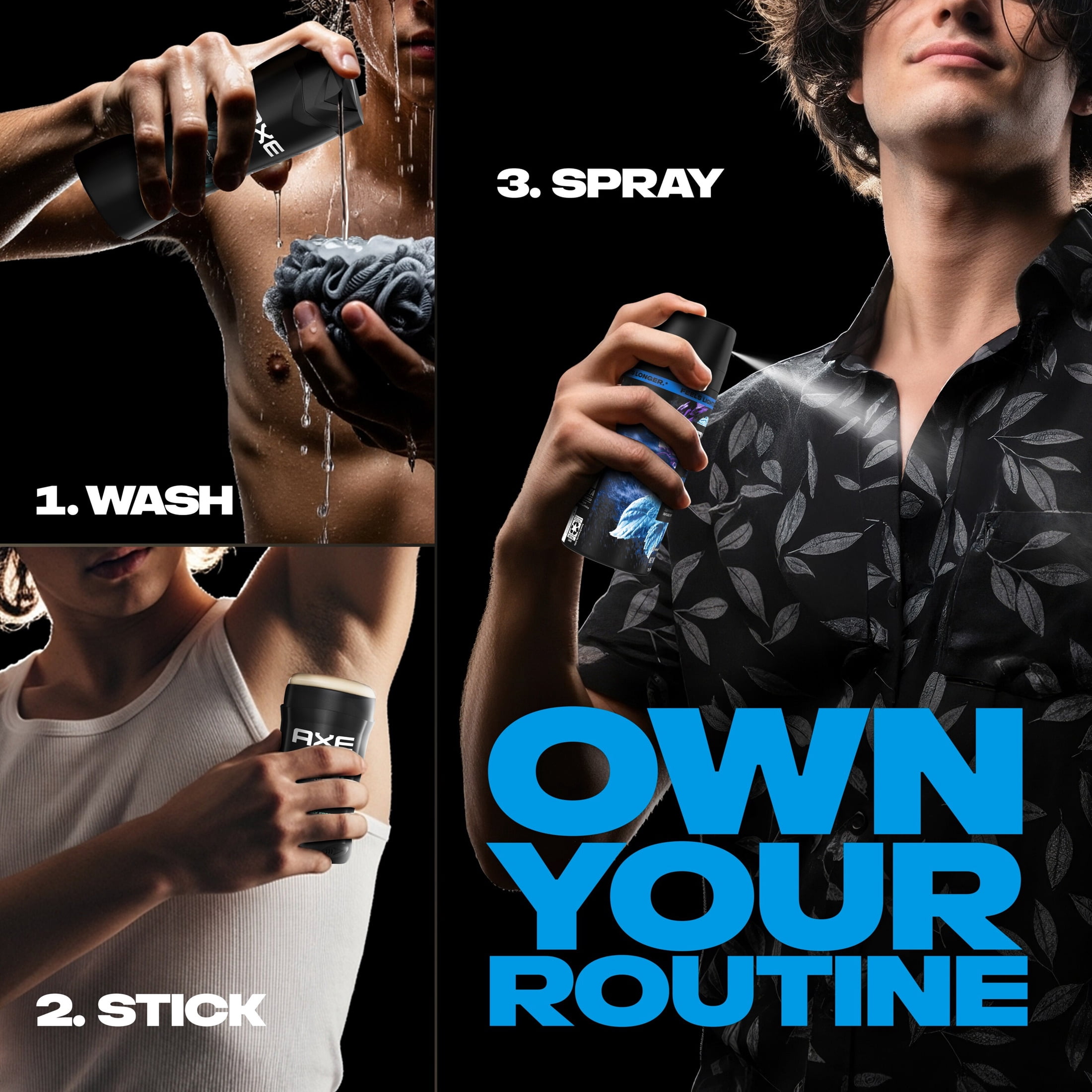 AXE Fine Fragrance Collection Body Spray 72 Hour Freshness Blue Lavender Aluminum Free, 2.9 oz