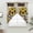 Yellow Beige Wheat, variant on Yellow Sunflowers Swag Valances for Windows, Kitchen Curtains 36 Inch Length 2 Panels Set, Western Star Farmhouse White Wooden Short Curtains for Small Windows Rod Pocket Cafe Curtains Drapes 28"x36"