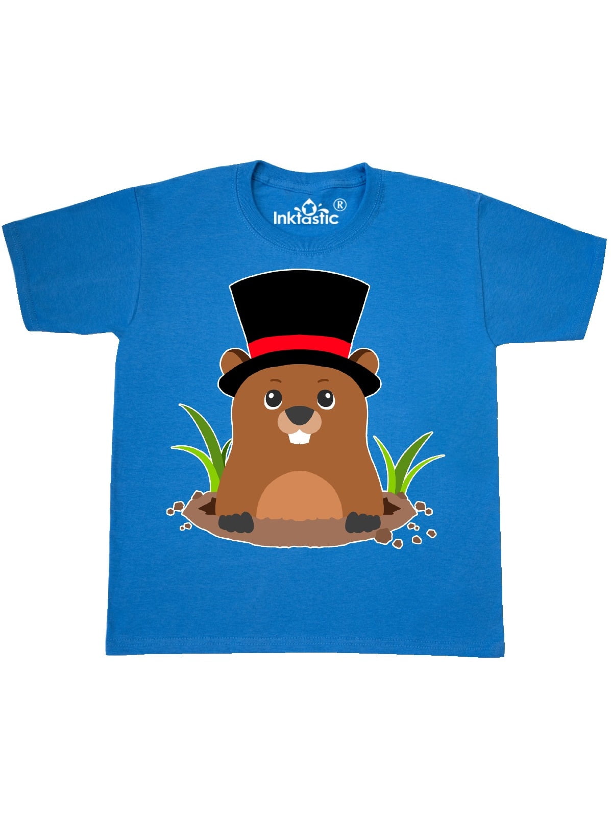 Groundhog Day with Groundhog in Top Hat Youth TShirt