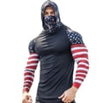 thumbnail image 2 of BRGZLK UPF 50+ Long Sleeve Shirt for Mens 2026 Summer Fashuion Print Long Sleeve Lightweight Breathable Sun Protection Shirts with Face Mask for Fishing Hiking C 3XL, 2 of 6