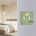 thumbnail image 4 of Yayeee Toggle Light Switch Wall Plate 2-Gang 4.56"x4.48" Decorative Outlet Cover, Light Green Martini, 4 of 7
