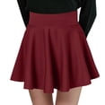 thumbnail image 1 of Falda plisada con bolsillos antirreflejos para mujer: falda corta de color liso, cintura elástica, estilo informal con bolsillos funcionales, 1 of 8
